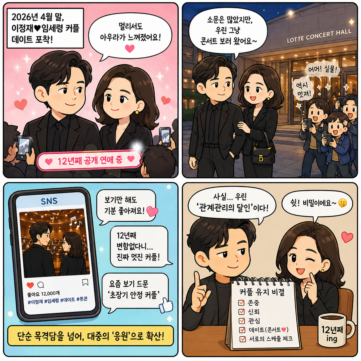 12년째 변함없다…이정재♥임세령 커플이 다시 화제가 된 진짜 이유 4컷만화