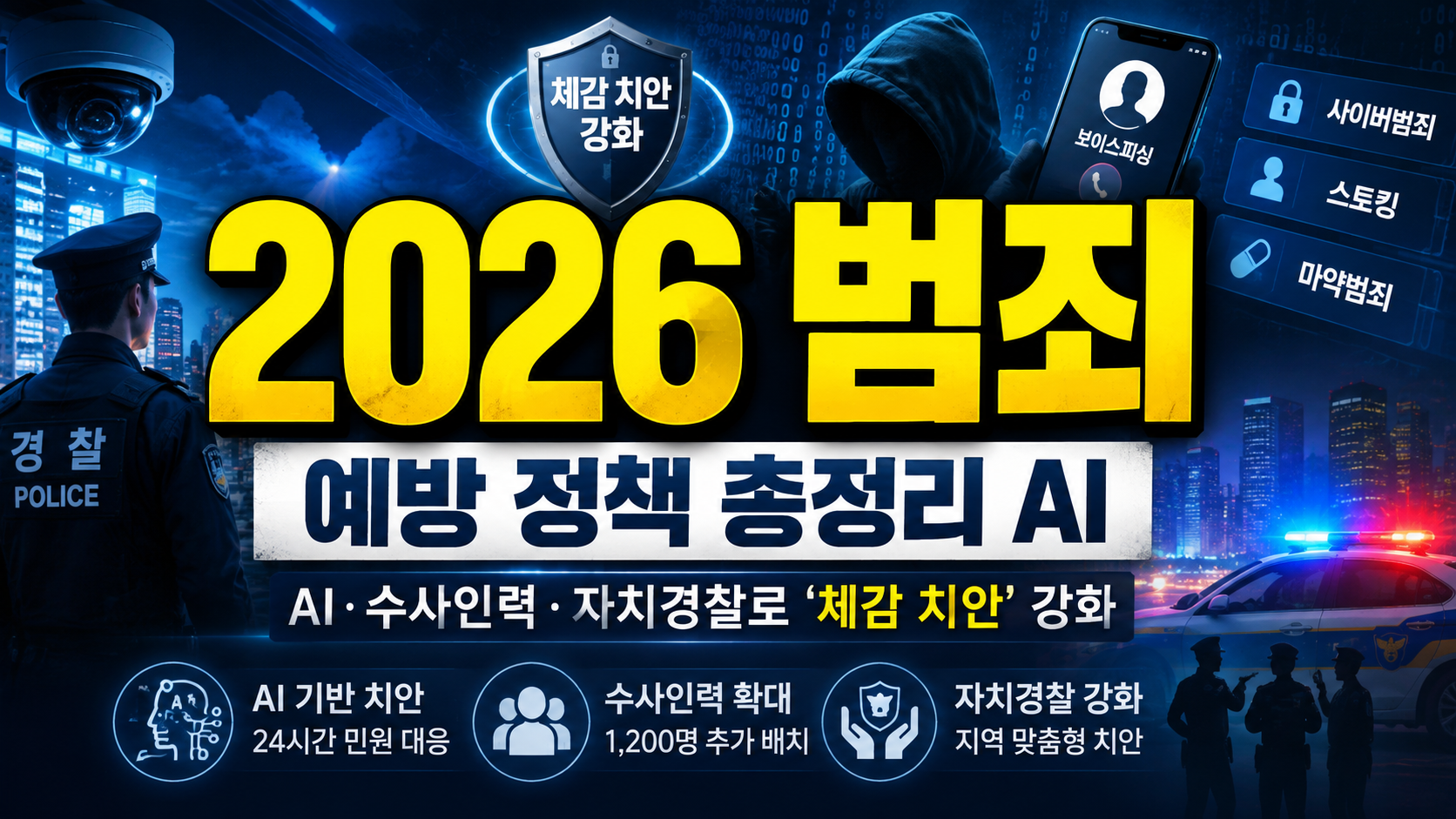 2026 범죄 예방 정책 총정리…AI·수사인력·자치경찰로 ‘체감 치안’