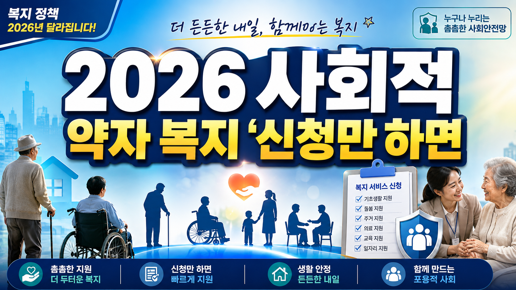 2026 사회적 약자 복지, ‘신청만 하면 끝’이 아닙니다…기준