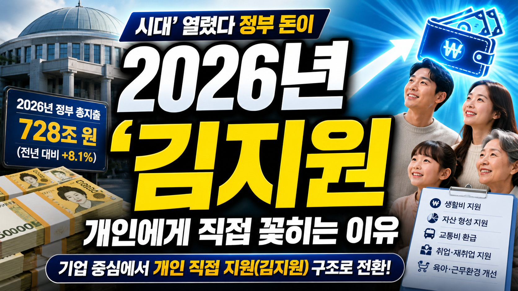 2026년 ‘김지원 시대’ 열렸다…정부 돈이 개인에게 직접 꽂히는 이유