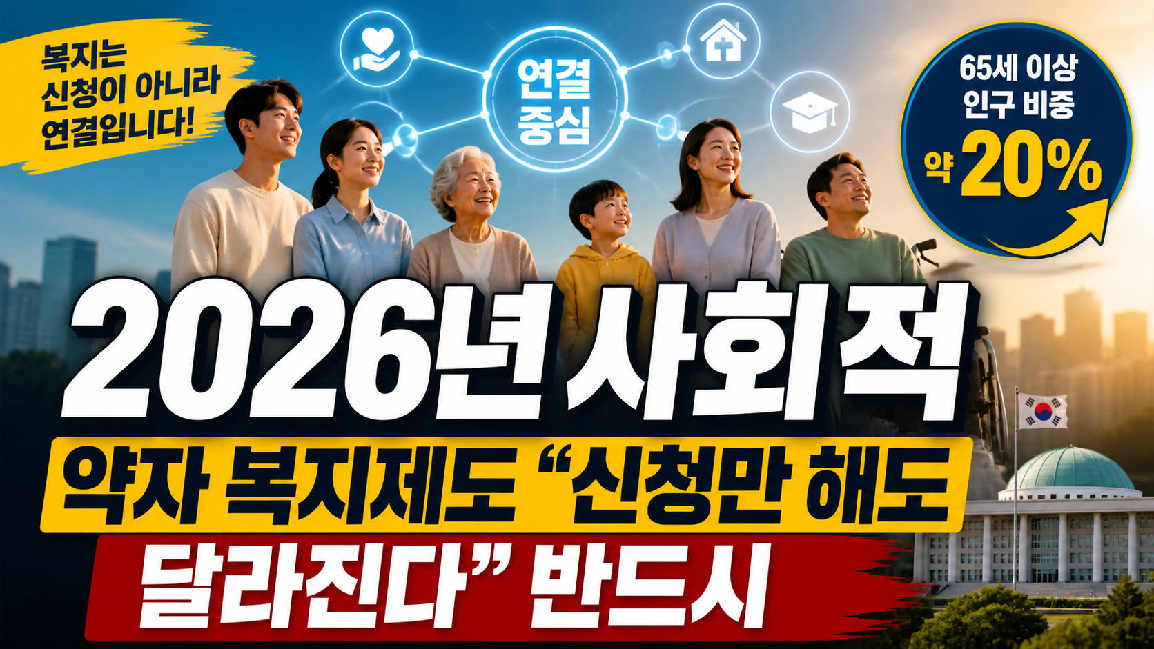 2026년 사회적 약자 복지제도, “신청만 해도 달라진다” 반드시