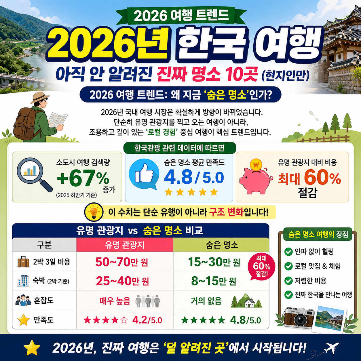 2026년 한국 여행, 아직 안 알려진 진짜 명소 10곳 (현지인만