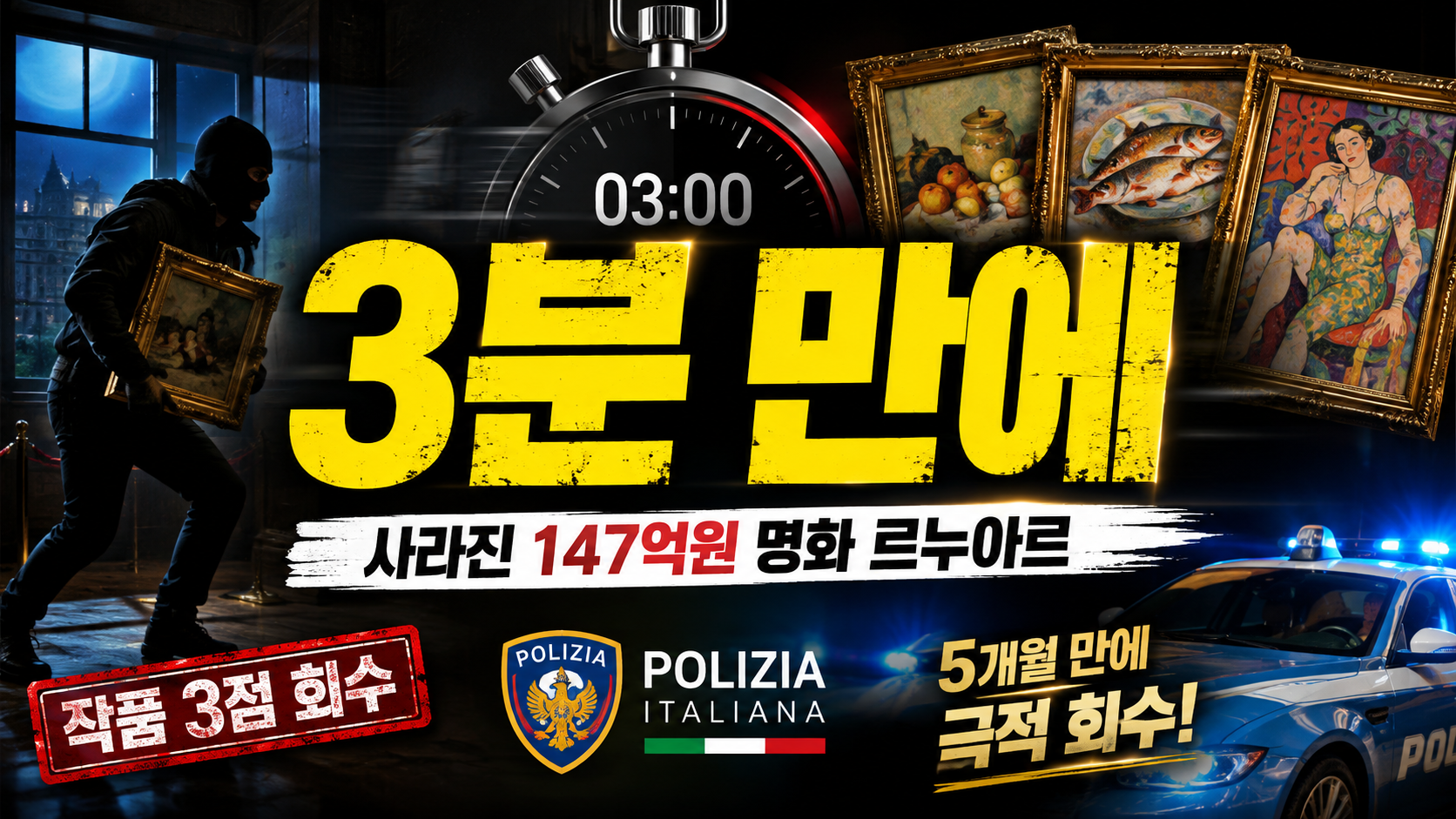 3분 만에 사라진 147억원 명화…르누아르·세잔·마티스 작품 찾았다