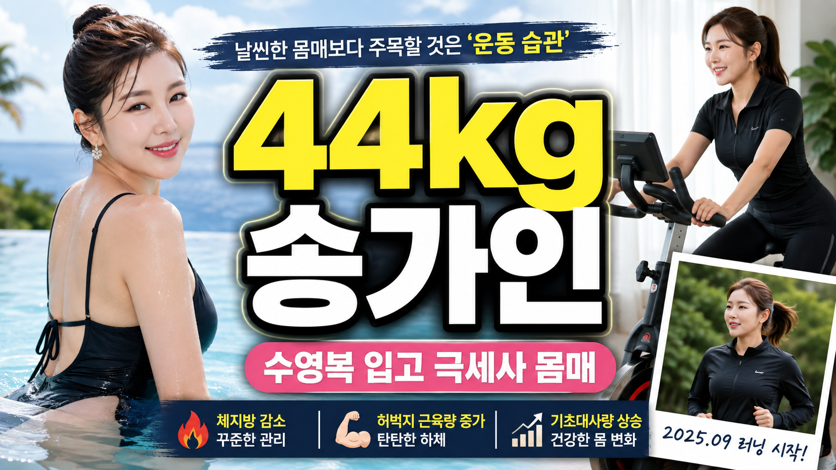 44kg 송가인, 수영복 입고 극세사 몸매 자랑…매일 하는 운동 뭐길래?