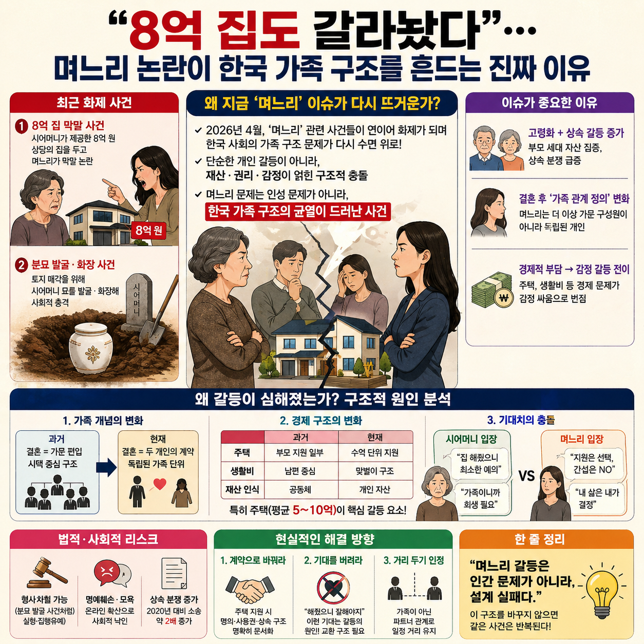 “8억 집도 갈라놨다”…며느리 논란이 한국 가족 구조를 흔드는 진짜 이유