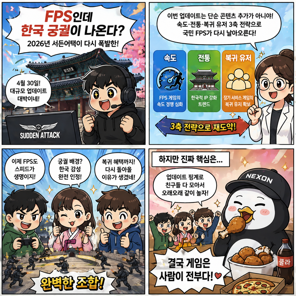 “FPS인데 한국 궁궐이 나온다?”…2026년 서든어택이 다시 폭발한 4컷만화
