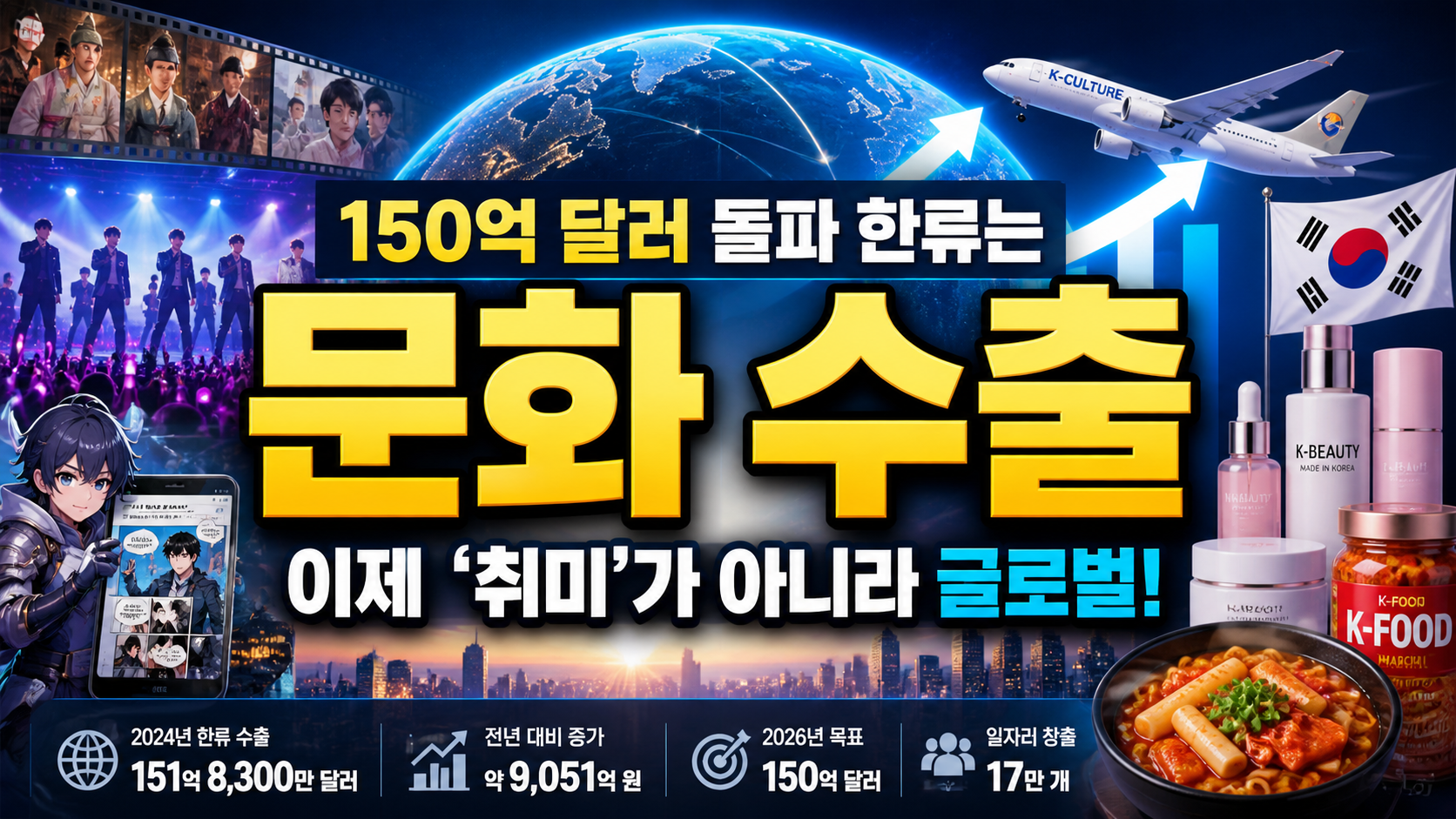 K-문화 수출 150억 달러 돌파…한류는 이제 ‘취미’가 아니라 글로벌