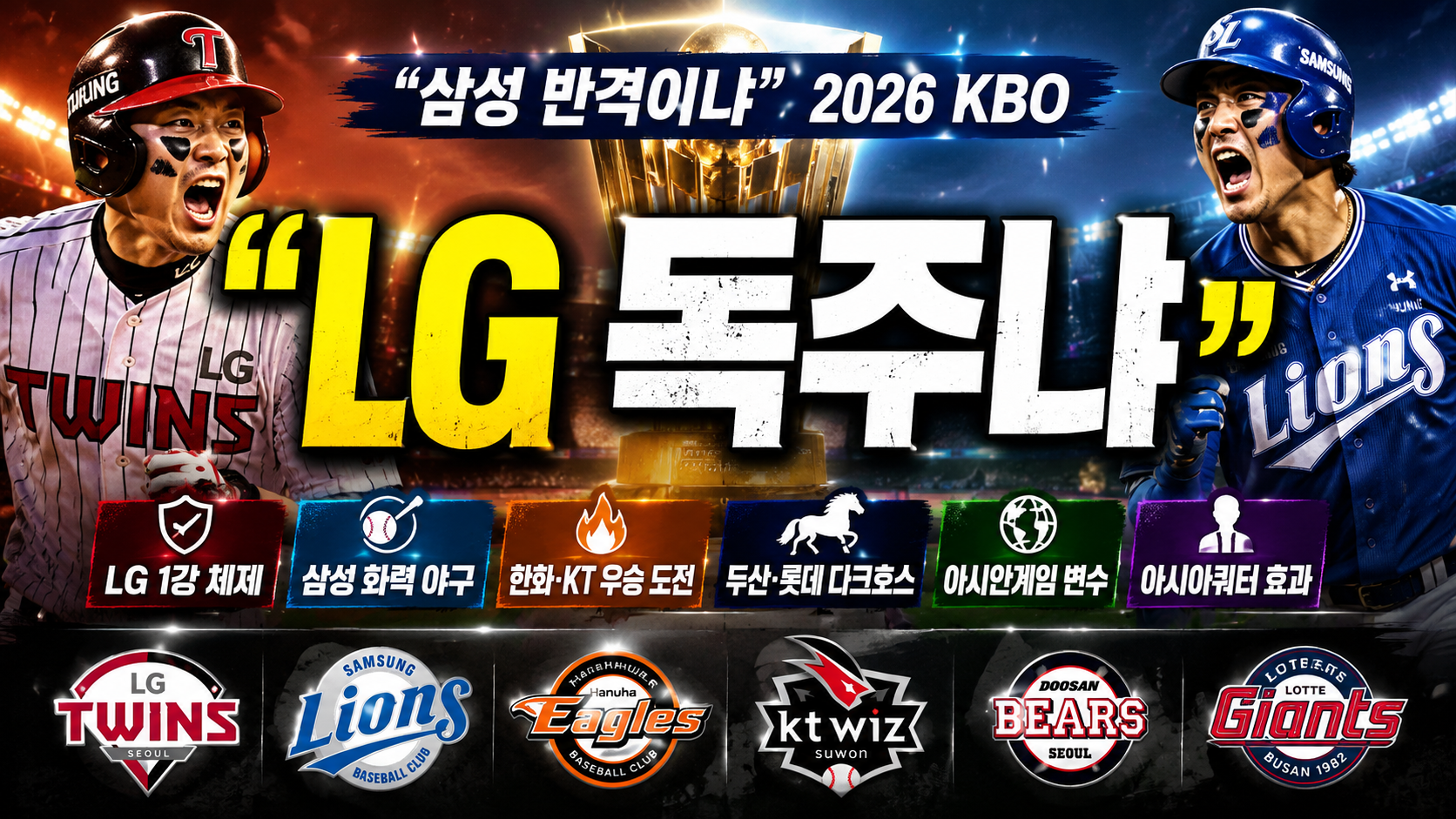 “LG 독주냐, 삼성 반격이냐”…2026 KBO 중간 결산, 우승 판도