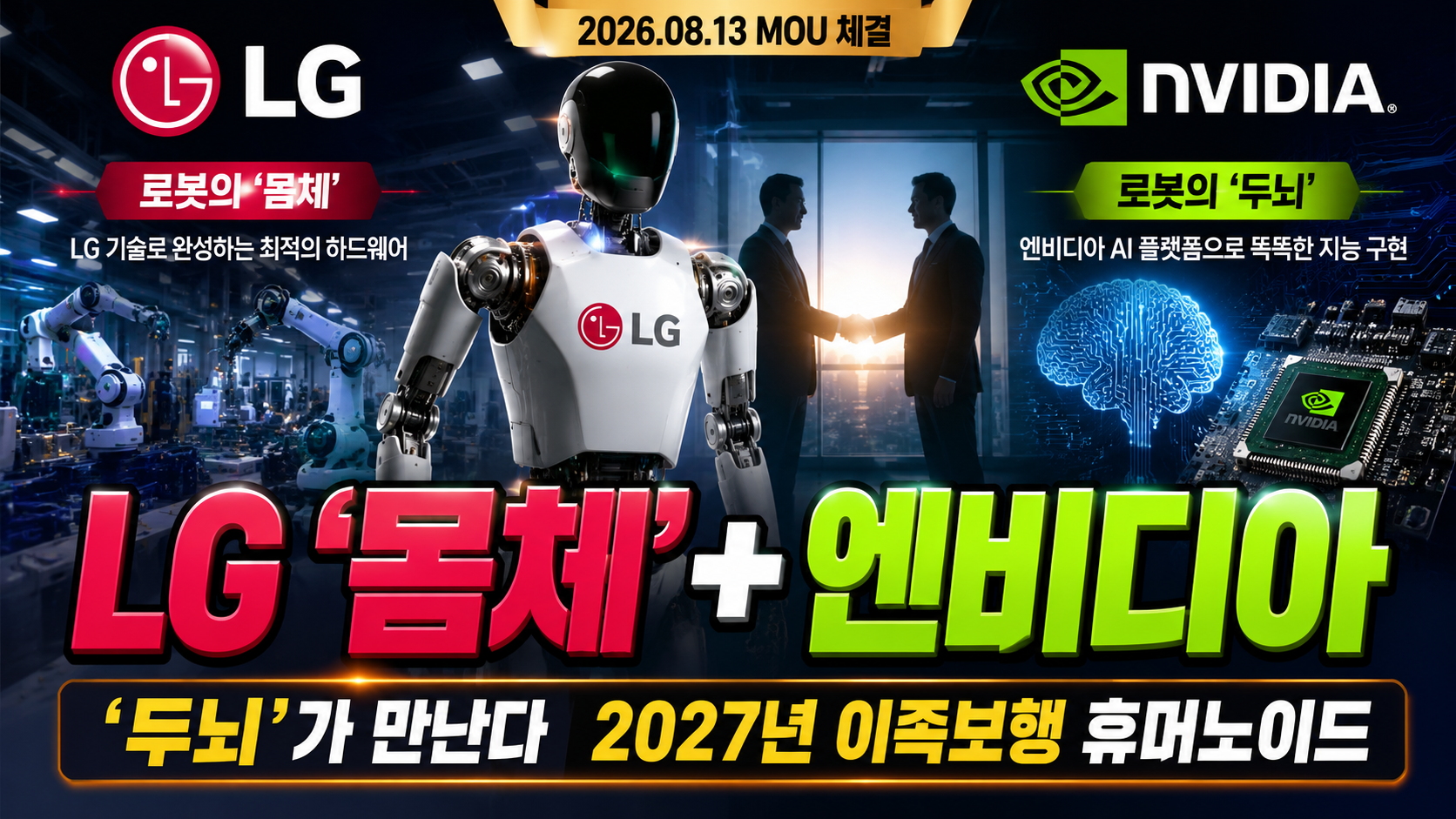 LG ‘몸체’+엔비디아 ‘두뇌’가 만난다…2027년 이족보행 휴머노이드