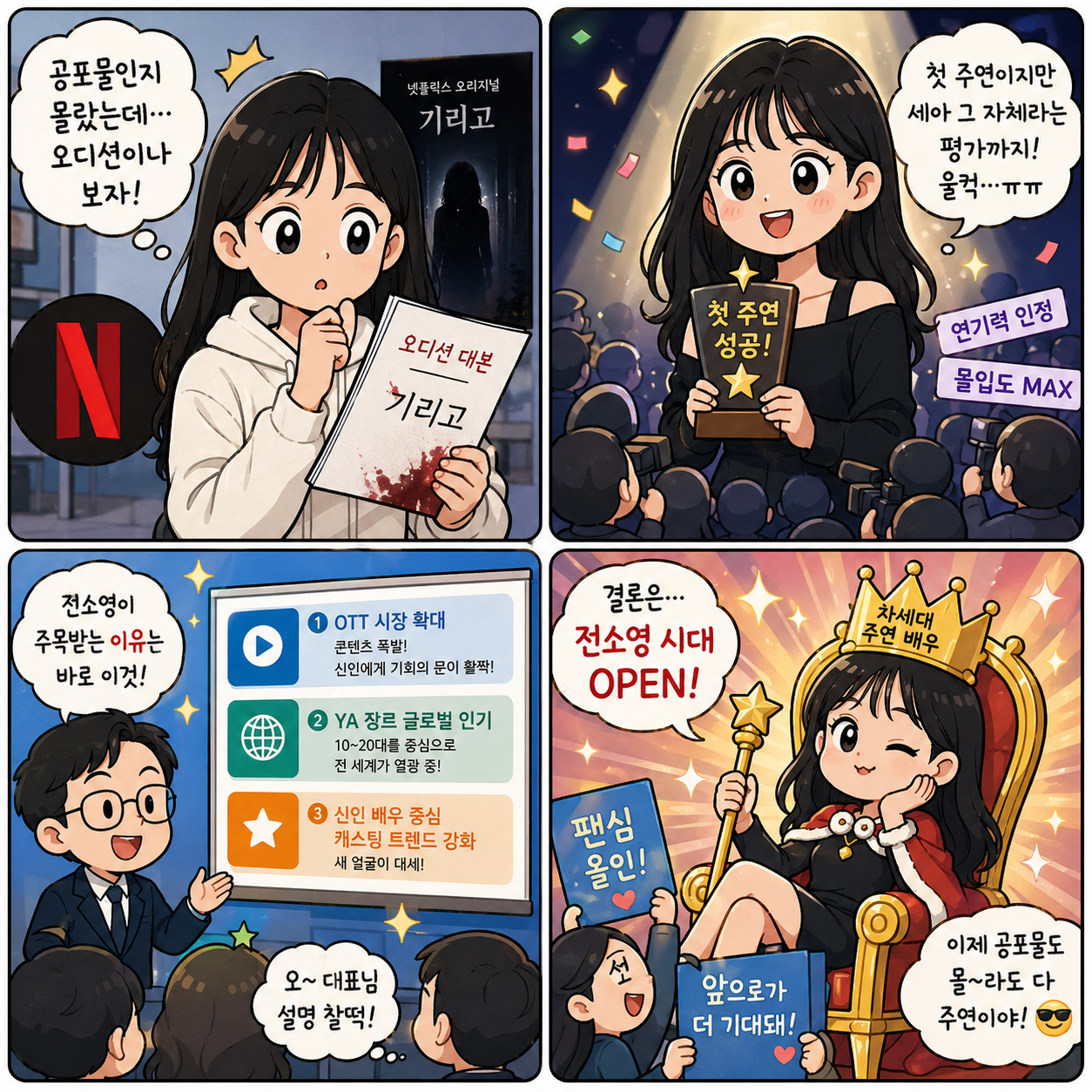 “공포물도 몰랐다”…전소영, 2026년 가장 주목해야 할 신예 배우인 4컷만화