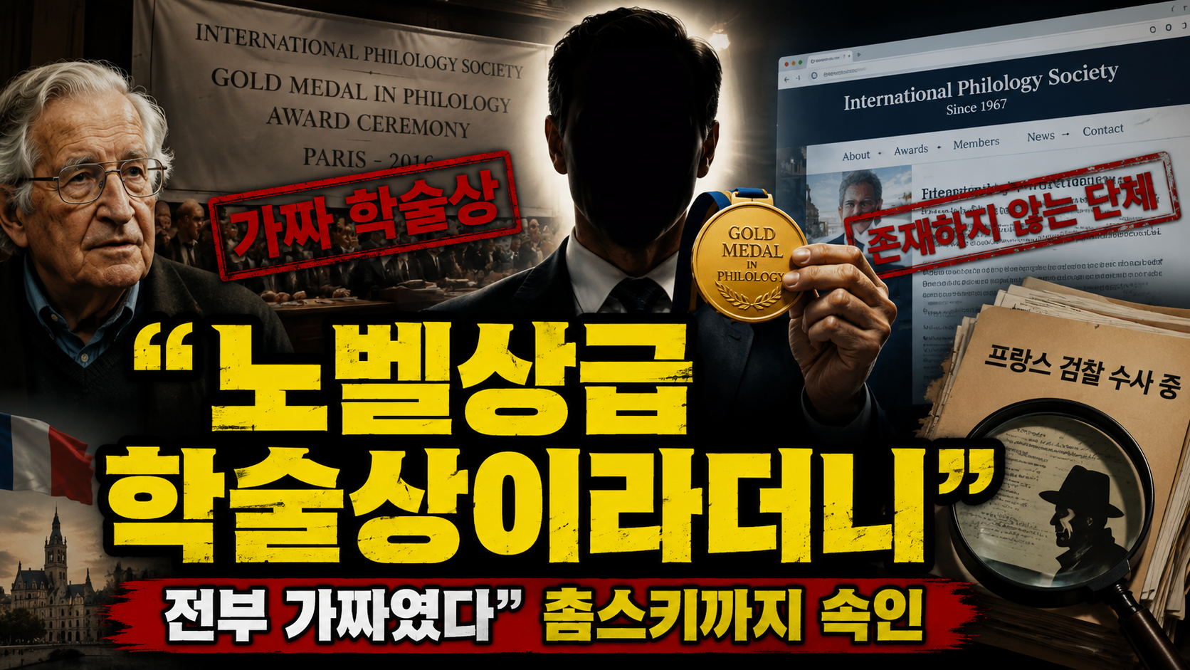 “노벨상급 학술상이라더니 전부 가짜였다”…촘스키까지 속인 프랑스 교수의