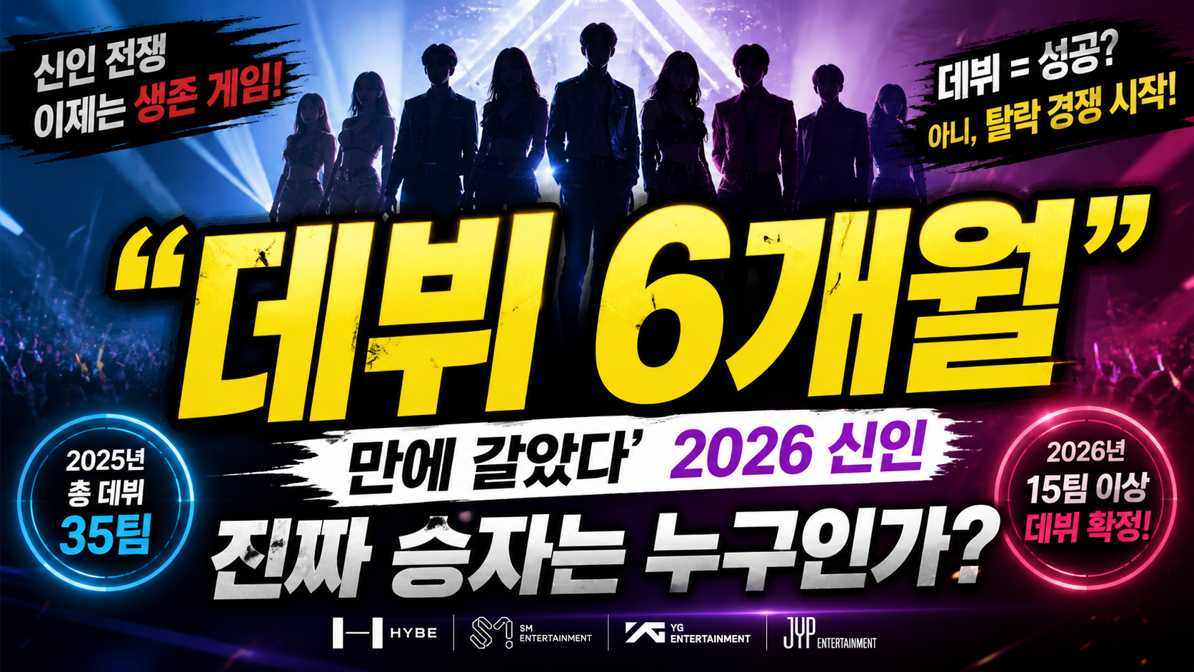 “데뷔 6개월 만에 판 갈았다”…2026 신인 아이돌, 진짜 승자는