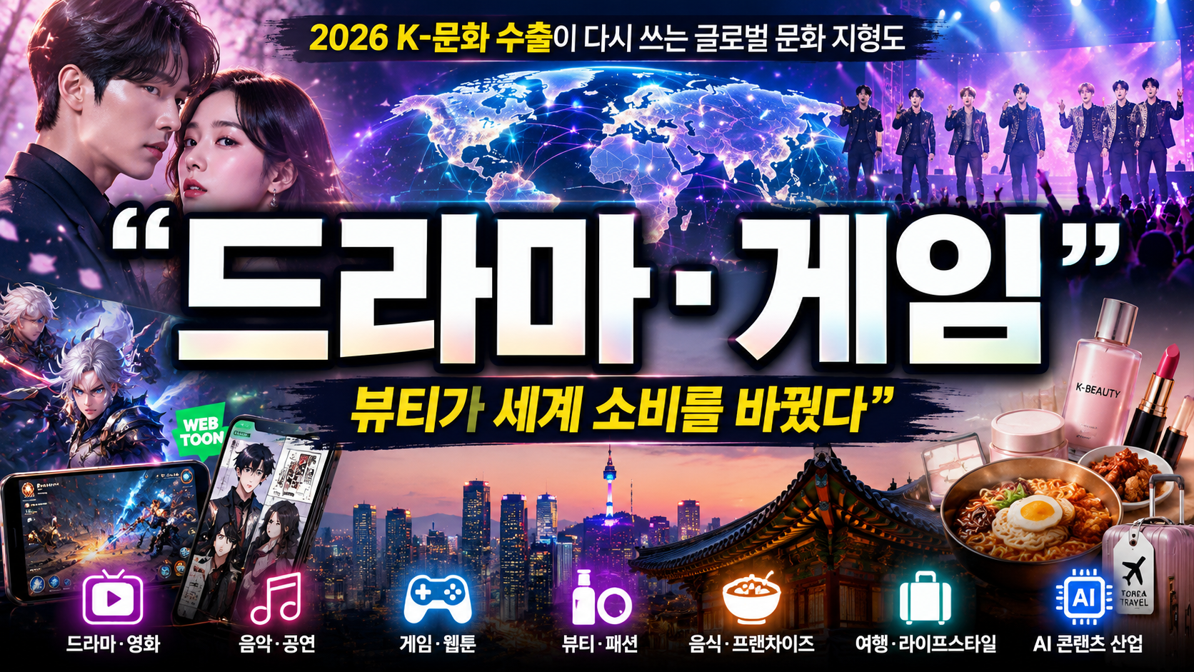 “드라마·게임·뷰티가 세계 소비를 바꿨다”…K-문화 수출이 다시 쓰는