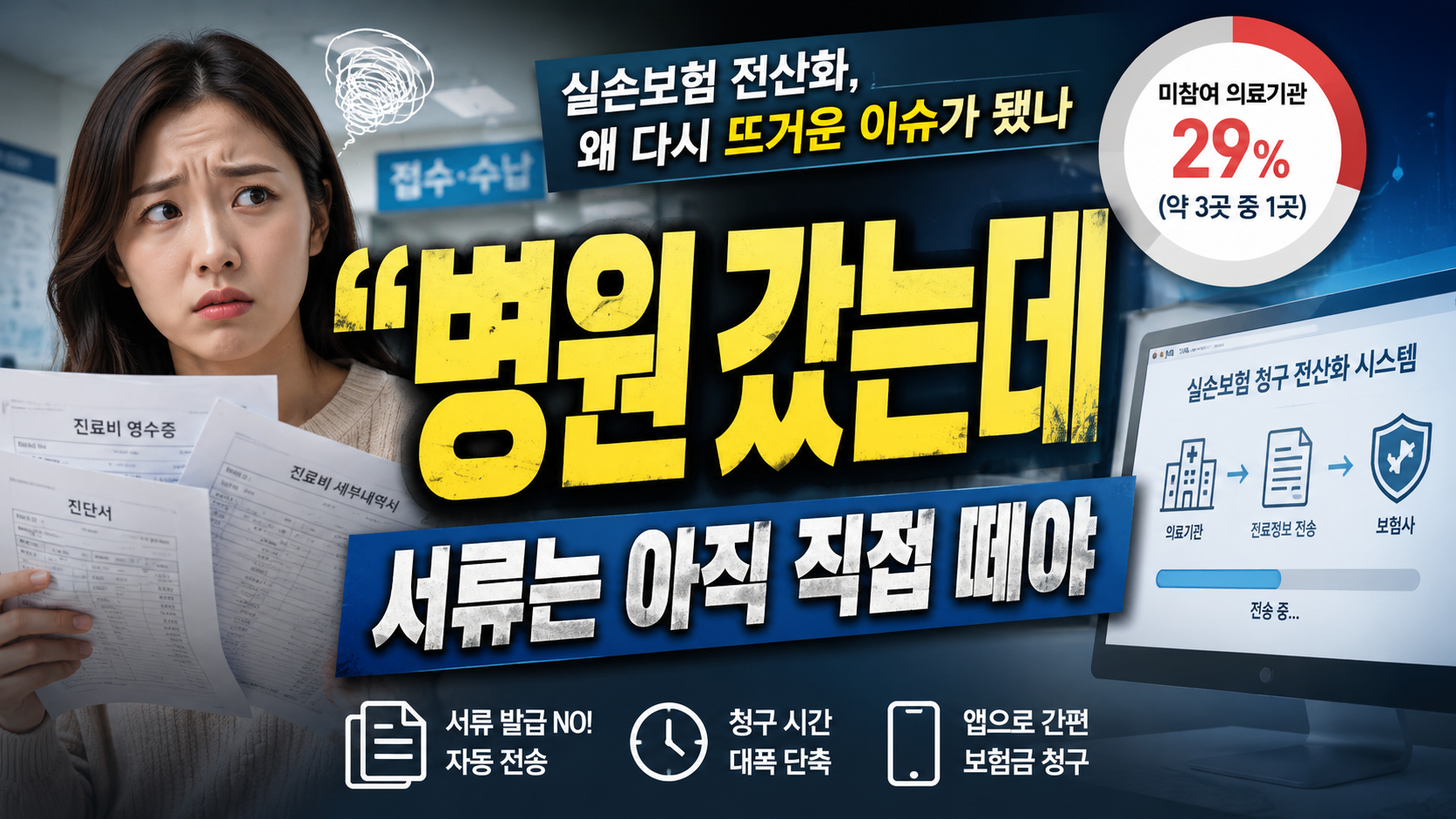 “병원 갔는데 서류는 왜 아직 직접 떼야 하나?”…실손보험 전산화,