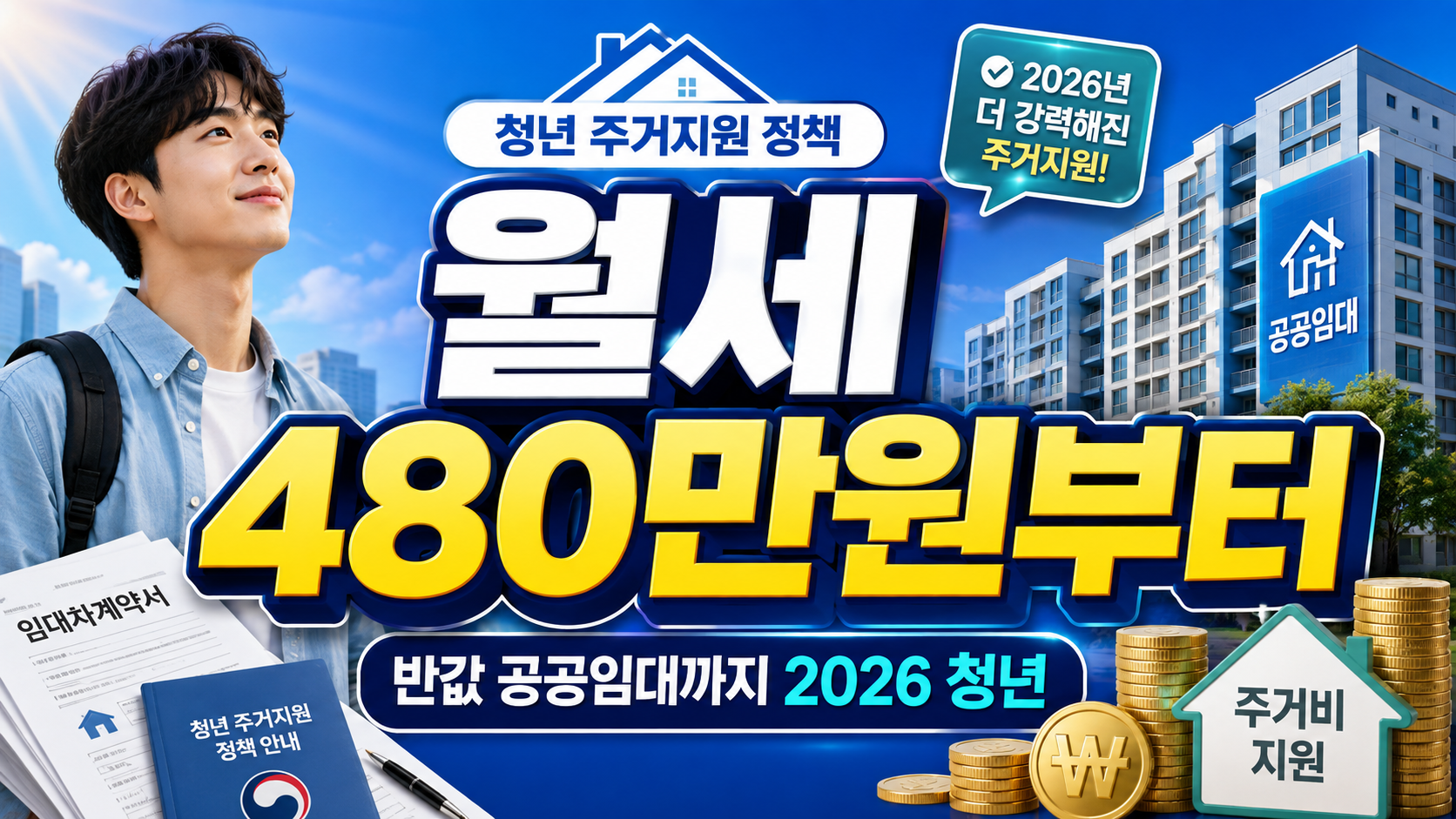 월세 480만원부터 반값 공공임대까지…2026 청년 주거지원, 모르고