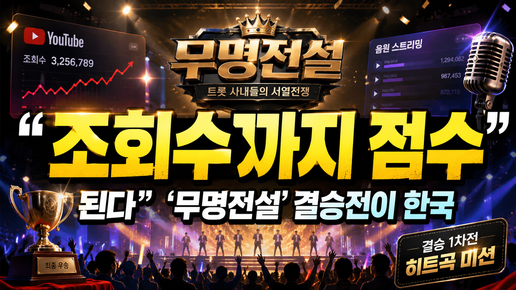 “조회수까지 점수 된다”…‘무명전설’ 결승전이 한국 트로트 시장 판을