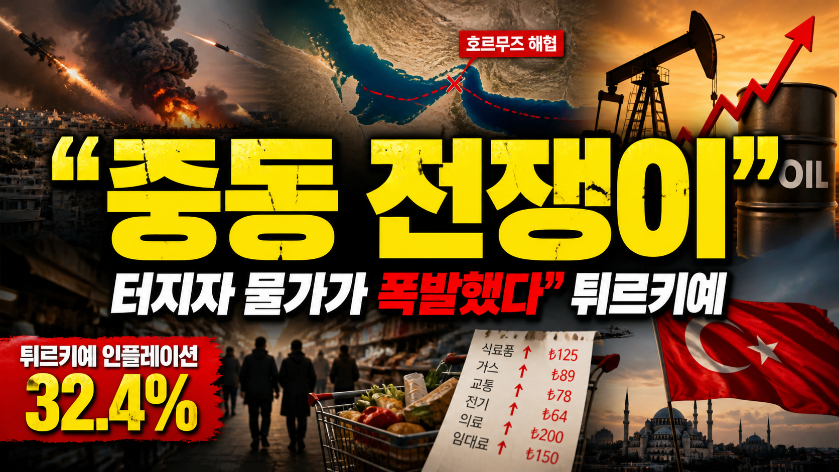 “중동 전쟁이 터지자 물가가 폭발했다”…튀르키예 인플레이션 32.4%