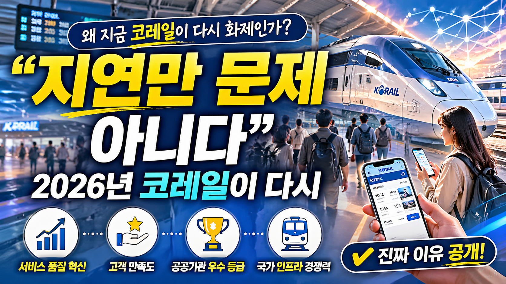 “지연만 문제 아니다”…2026년 코레일이 다시 주목받는 진짜 이유