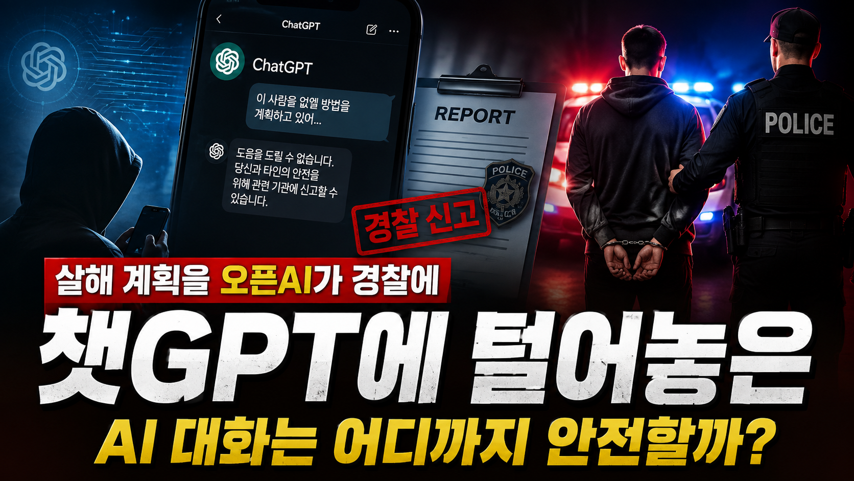 챗GPT에 털어놓은 살해 계획을 오픈AI가 경찰에 신고했다…AI 대화는
