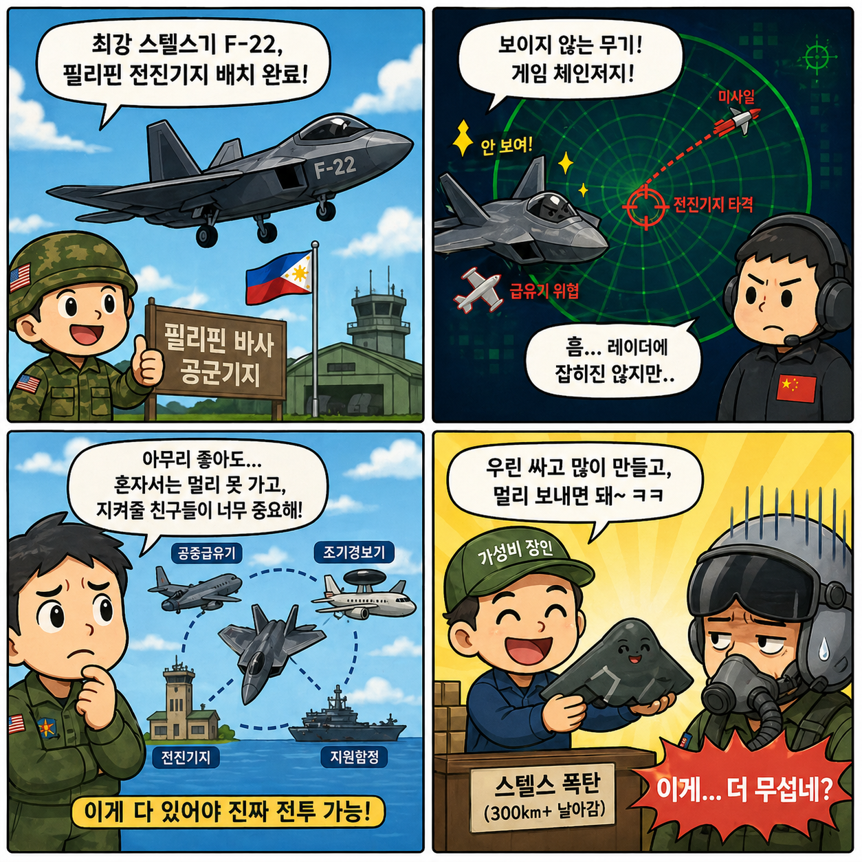 “최강 무기도 무너진다”…스텔스기 신화가 흔들리는 진짜 이유 4컷만화