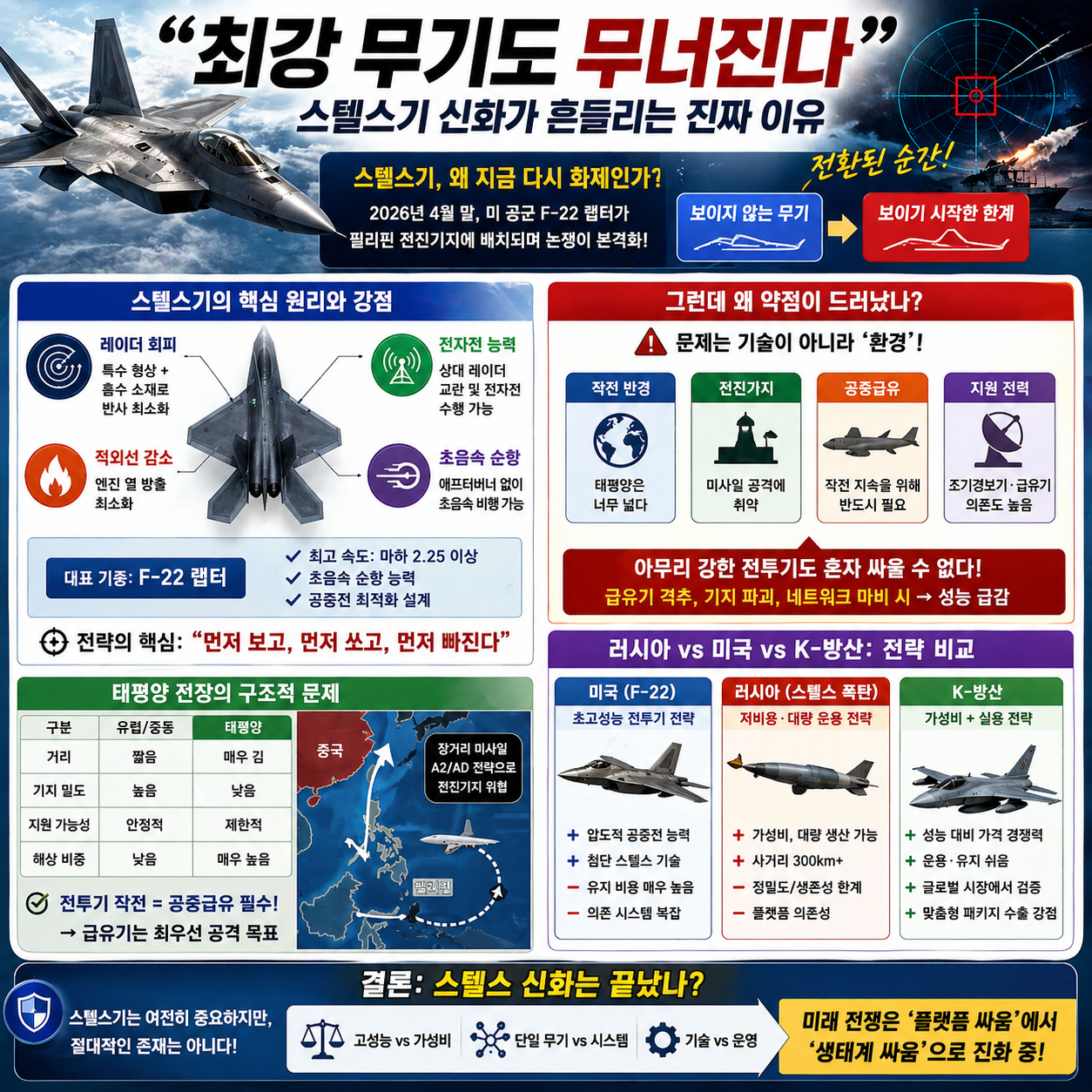 “최강 무기도 무너진다”…스텔스기 신화가 흔들리는 진짜 이유